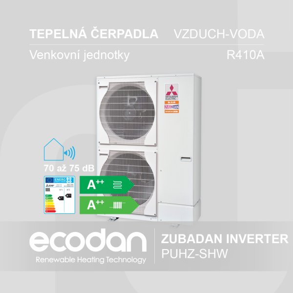 Tepelná čerpadla vzduch-voda Zubadan Inverter │ PUHZ-SHW