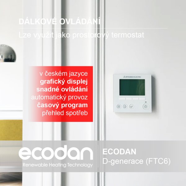 Vnitřní jednotky vzduch-voda ECODAN │ D-generace (FTC6)